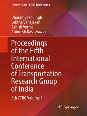 cover image of Proceedings of the Fifth International Conference of Transportation Research Group of India